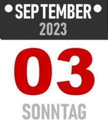 Sonntag, 3. September 2023