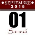 Samedi, 1er septembre 2018