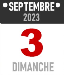 Dimanche, 3 septembre 2023