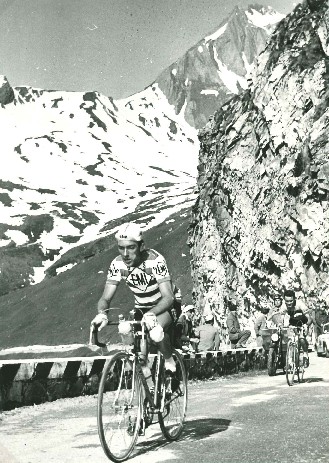 Charly Gaul pendant le Tour 	d'Italie 	1959