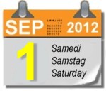 Samedi, 1er septembre 2012