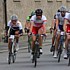 Former double winner of the women's race, Verena Engel (left) is riding with some boys