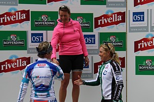 Podium in the women's race: Freund, Haast and Stein-Kirch