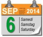 Samedi, 6 septembre 2014