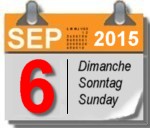 Sunday, Setember 6, 2015